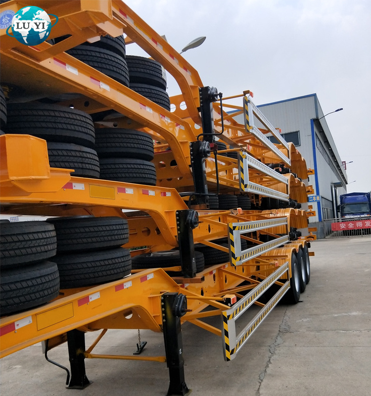 LUYI 3 axle 40ft  skeleton container chassis semi trailer