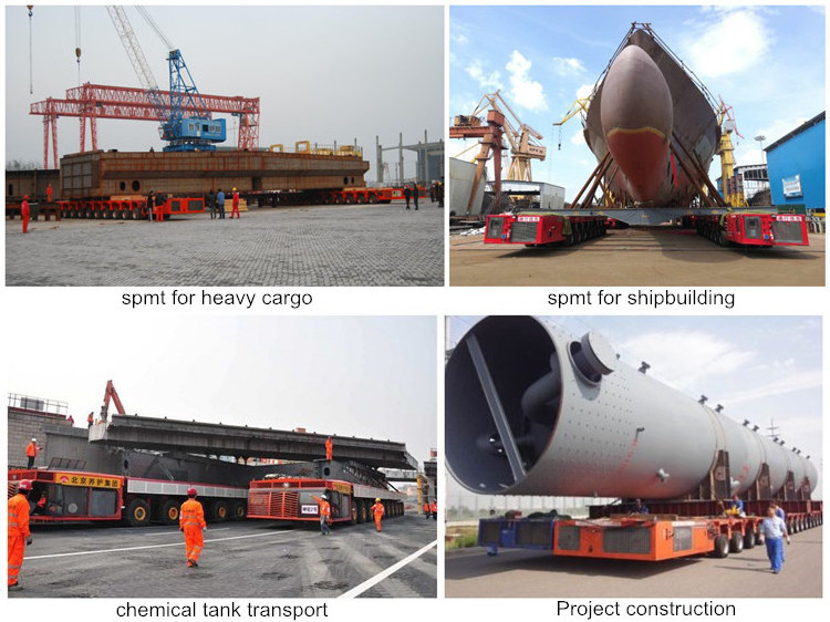 12 axl heavi load self-propelled modular transporter Hydraulic Drop deck semi trailer modular trailers manufacturer  turkey