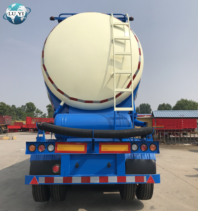 LUYI 3 Axles Tanker Bulk Cement Carrier Cement bulker and 50 tons bulk powder tank semi trailers for sale