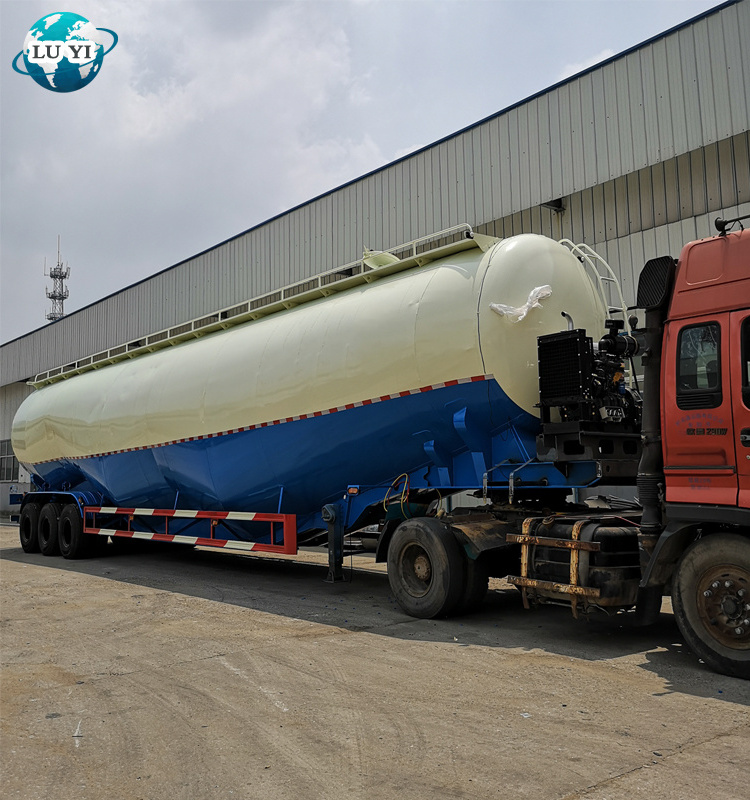 LUYI 3 Axles Tanker Bulk Cement Carrier Cement bulker and 50 tons bulk powder tank semi trailers for sale