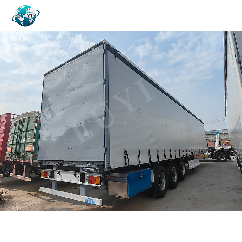 3 Axles Van Truck Trailer Enclosed Box Cargo Transport PVC Tarpaulin Sliding