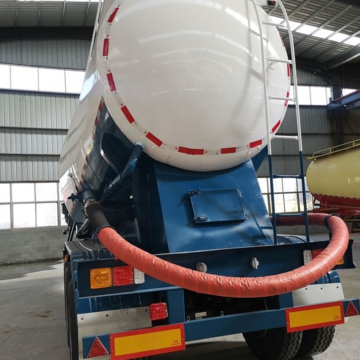 Factory Bulk Cement Tanker Powder Dry Fly Ash Cement Bulker Tank Semi Trailer Truck For Sale