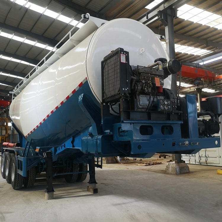 Factory Bulk Cement Tanker Powder Dry Fly Ash Cement Bulker Tank Semi Trailer Truck For Sale