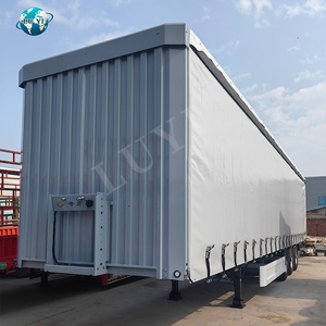 3 Axles Van Truck Trailer Enclosed Box Cargo Transport PVC Tarpaulin Sliding