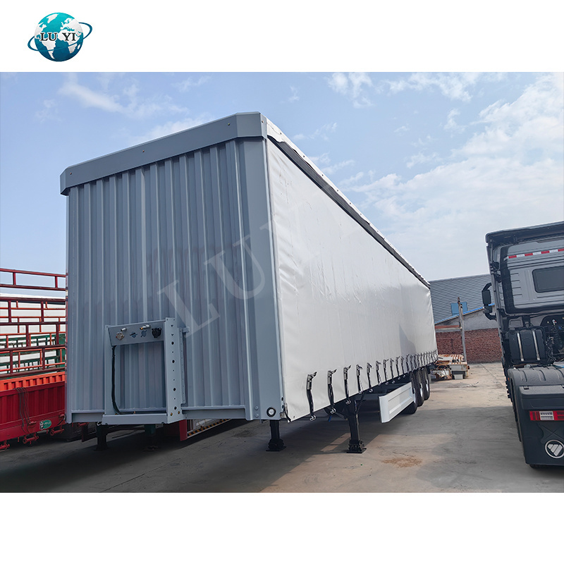 3 Axles Van Truck Trailer Enclosed Box Cargo Transport PVC Tarpaulin Sliding