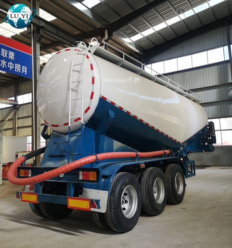 Factory Bulk Cement Tanker Powder Dry Fly Ash Cement Bulker Tank Semi Trailer Truck For Sale