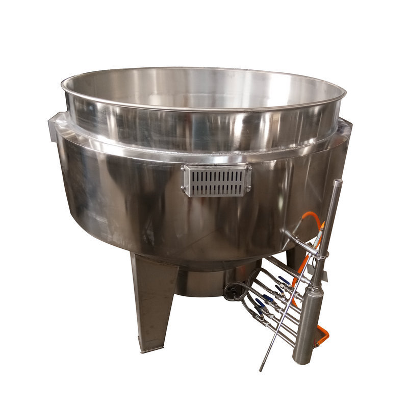 Tilting industrial stainless steel steam cooking pot