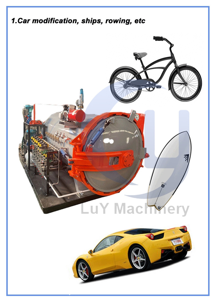 large composite carbon fiber autoclave automatic laminated glass autoclave