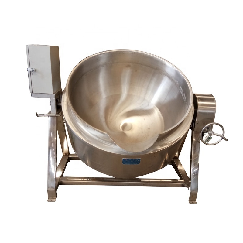 Tilting industrial stainless steel steam cooking pot