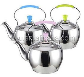 Popular different size stainless steel kettle tea pot in color box