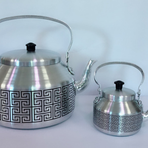 Saudi Arabia decorative flower aluminum tea kettle