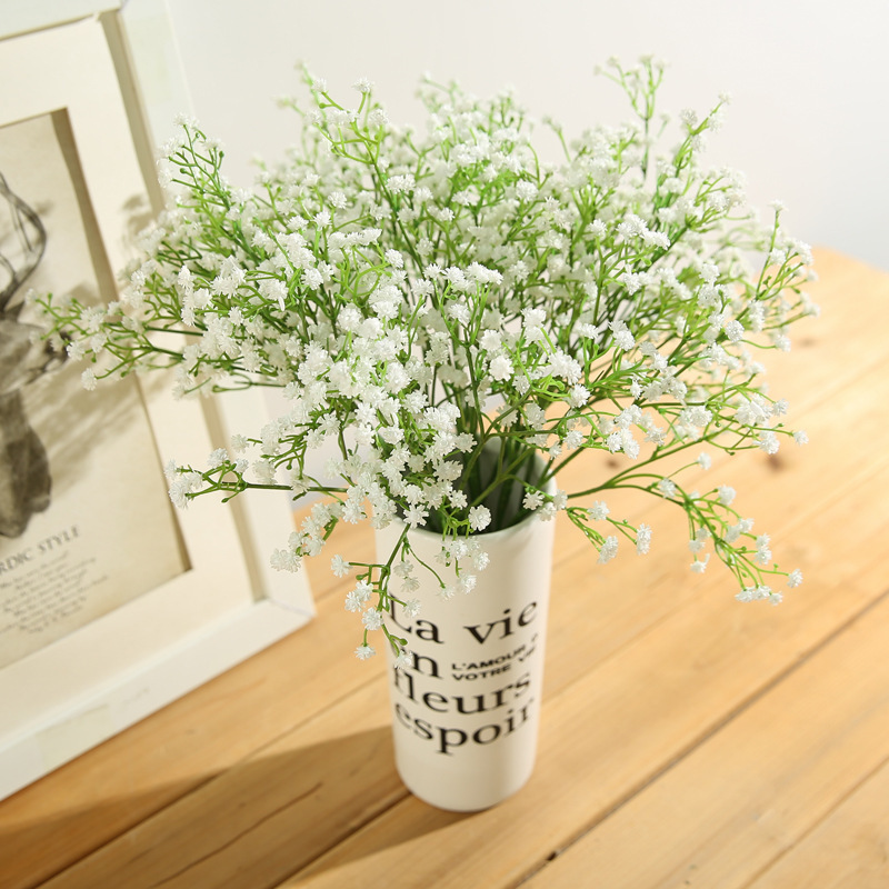 Artificial fake 60cm White baby breath Babysbreath Gypsophila Flower Artificial Real Touch Flower for wedding home decor