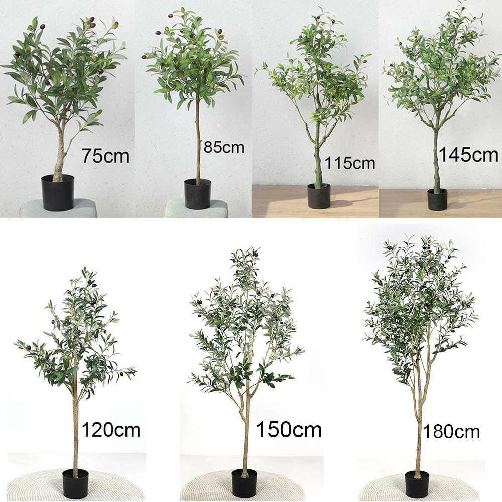 Hot Sale Artificial Trees Plastic Plant Potted olive Tree with fruit For Indoor Decoration Outdoor Decorative Bonsai