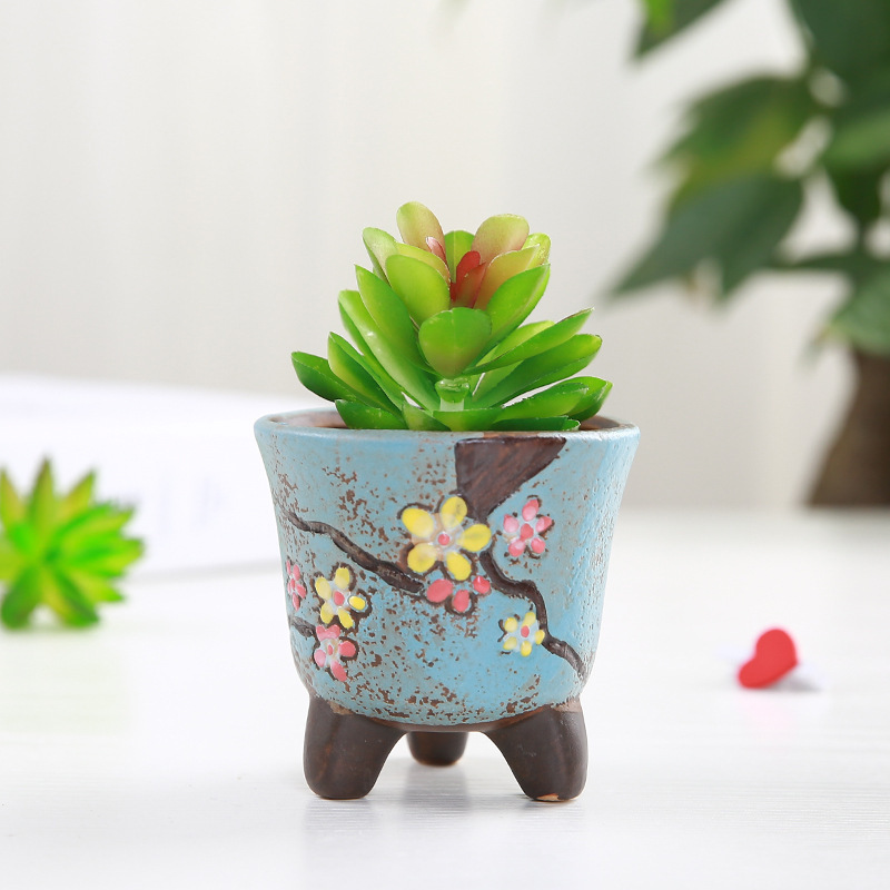 Ceramic Flower Pot Plants Desktop Small Pots Garden Decorative Cute Succulent Pot Home Glazed Cute Small Planter Bulk Accept