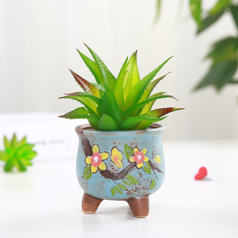 Ceramic Flower Pot Plants Desktop Small Pots Garden Decorative Cute Succulent Pot Home Glazed Cute Small Planter Bulk Accept