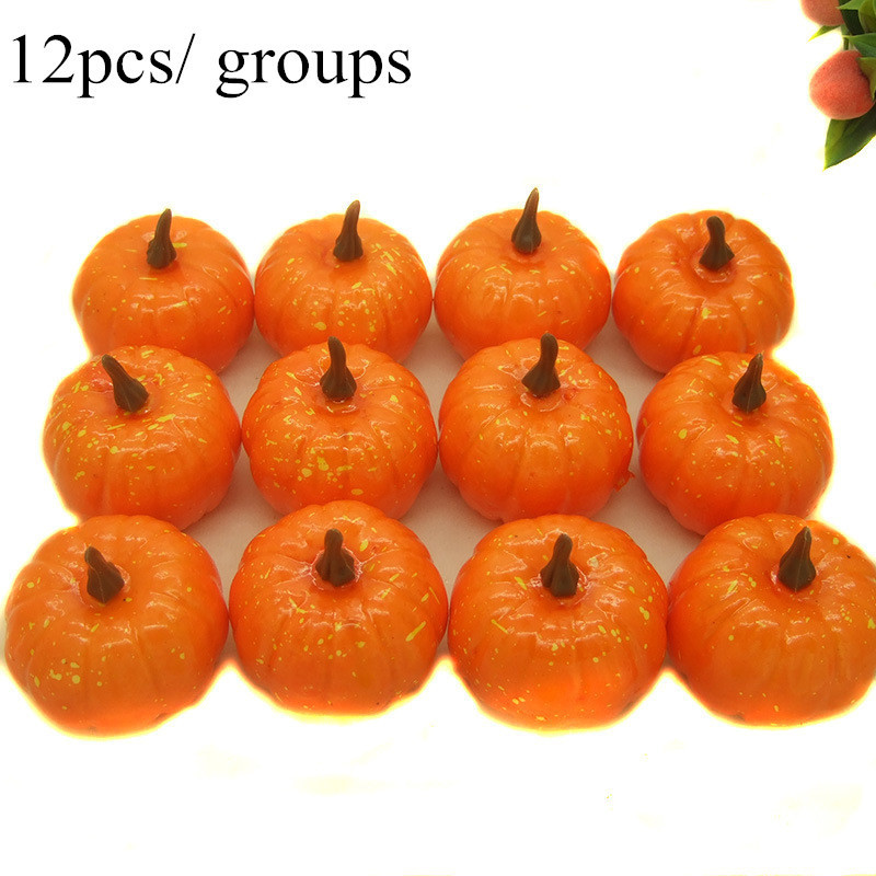 Wholesale Price Artificial Pumpkins 5.5cm Halloween Decoration Craft Large Artificial Pumpkin Foam Pumpkins