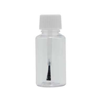 Nail Art Clear Body 20ml Empty Refillable Nail Polish Bottles With Brush Cap