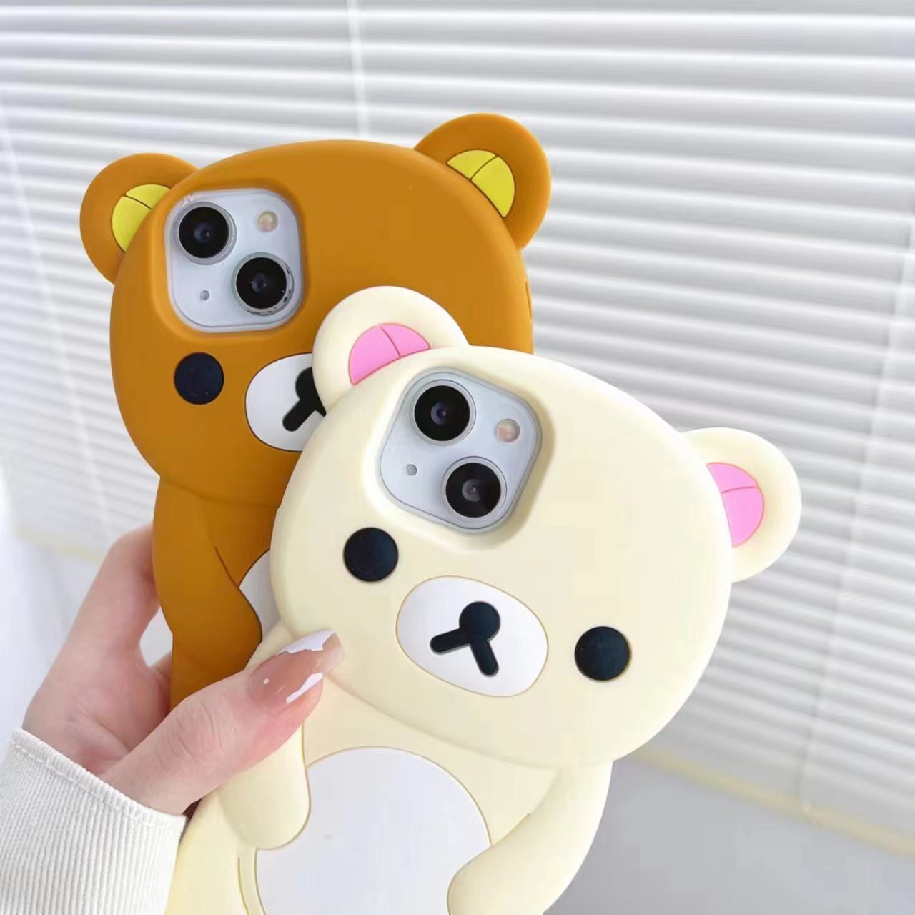 Cartoon cute teddy bear couple style suitable for iPhone 13 promax Apple 12 phone case 11xs/xr soft