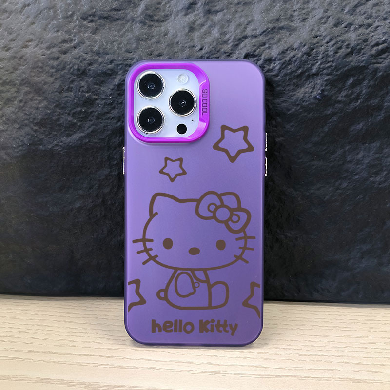 Cartoon cute HELLO KITTY Suitable for Apple 14PROMAX Phone Case 13 Color Silver Case 12 Matte IMD15 /12