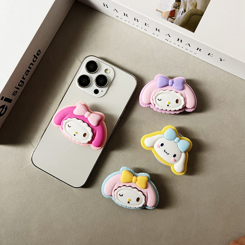 Resin Sanrio Creative Phone Case Holder KT Cute Small Holder Adhesive Phone Holder