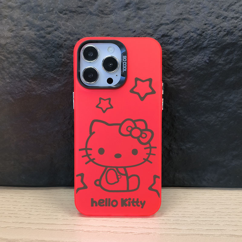 Cartoon cute HELLO KITTY Suitable for Apple 14PROMAX Phone Case 13 Color Silver Case 12 Matte IMD15 /12