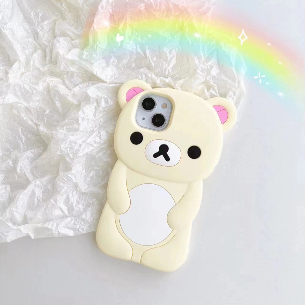 Cartoon cute teddy bear couple style suitable for iPhone 13 promax Apple 12 phone case 11xs/xr soft