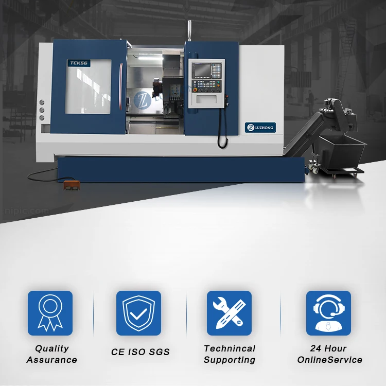 CNC Lathe milling machines with Y axis TCK56x500 5 Axis Slant Bed cnc lathe machine price  cnc lathe slant bed