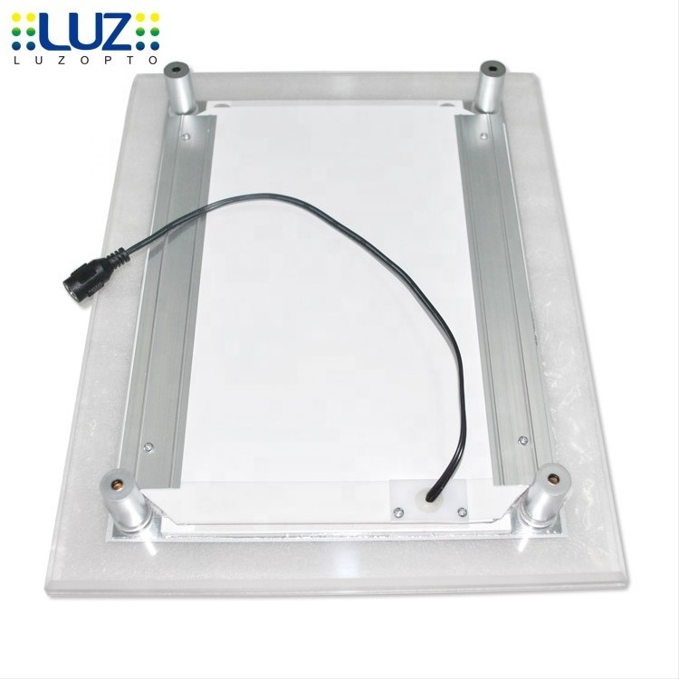 custom size A4 A3 A2 A1 wholesale crystal photo frame acrylic light box LED acrylic light panel