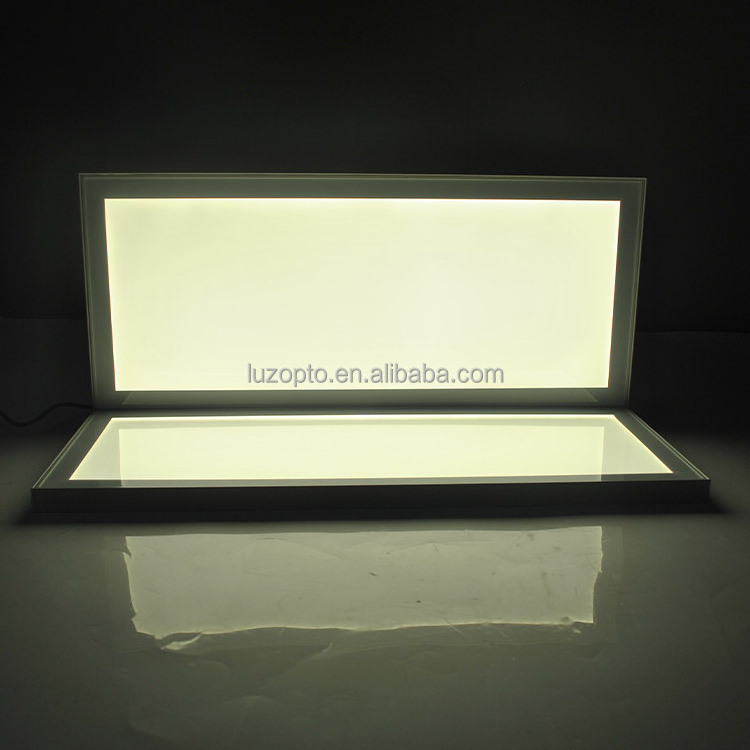 L shape custom sizes cosmetic shop counter top acrylic light panel LED cosmetic display stand