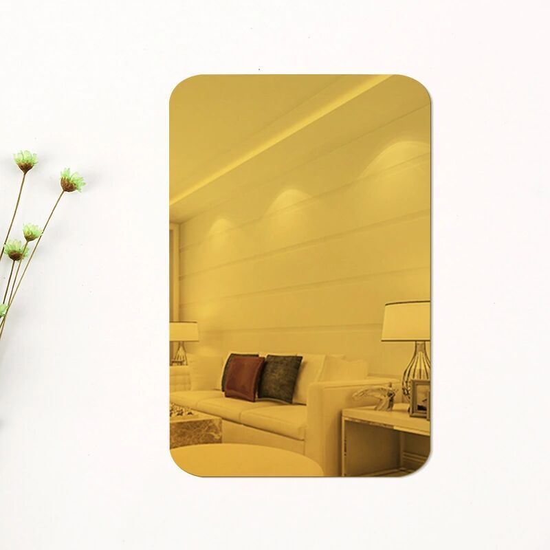 Oval/rectangle Acrylic Mirror Self Adhesive Tile Wall Mirror Stickers Bathroom Mirror Stickers 27*17cm