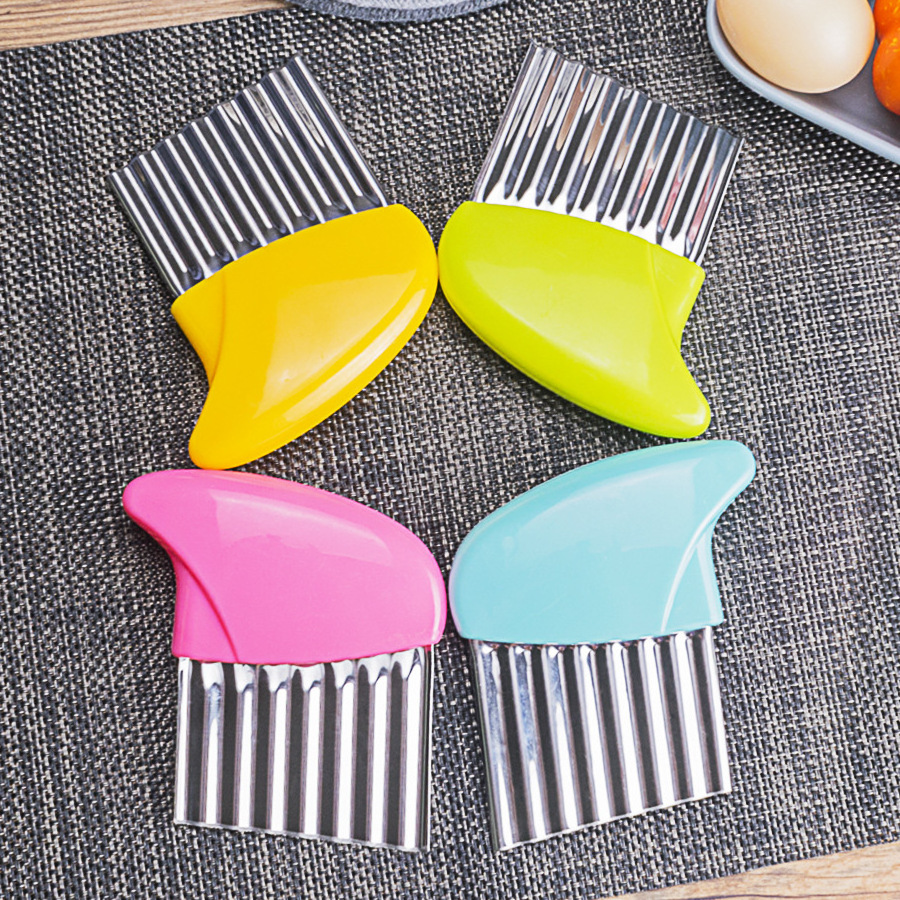 Stainless Steel corrugated cutting Wavy French Fries Cutter potato slices knife Kitchen tool