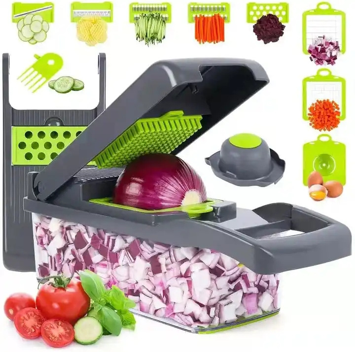 Hot sales Vegetable Chopper Mandoline Slicer Cutter and Grater 15 in 1 Vegetable Slicer Potato Onion Chopper Veggie Dicer