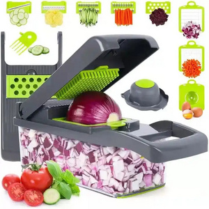 Hot sales Vegetable Chopper Mandoline Slicer Cutter and Grater 15 in 1 Vegetable Slicer Potato Onion Chopper Veggie Dicer