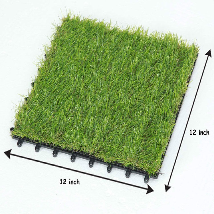 Easy Installation Outdoor Flooring Artificial Grass Interlocking Decking Tiles