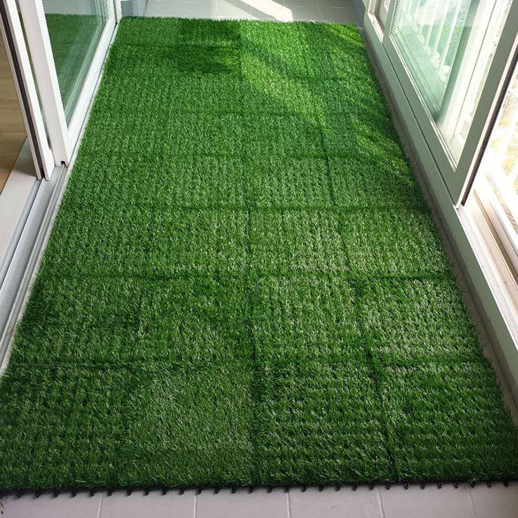 Easy Installation Outdoor Flooring Artificial Grass Interlocking Decking Tiles