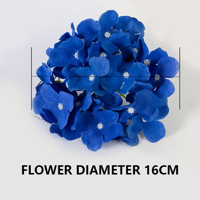 Wholesale DIY High Quality Silk Hydrangea Flower Heads 27 petals Artificial Hydrangea For Wedding Decoration Flower Wall