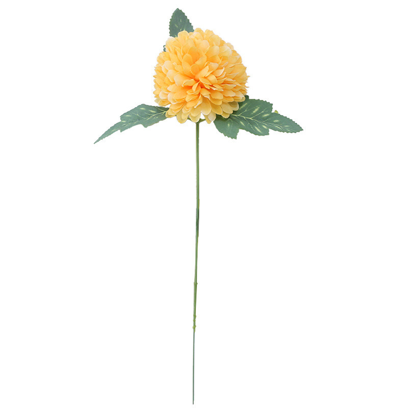 Hot Sale Cheap Single Stem Silk Ball Chrysanthemum Flowers Artificial Dandelion Flowers For Wedding Decoration