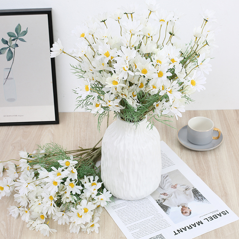 Chamomile Artificial Flower Home Decoration Daisy Glass Bottle Flower Basket Flower Arrangement