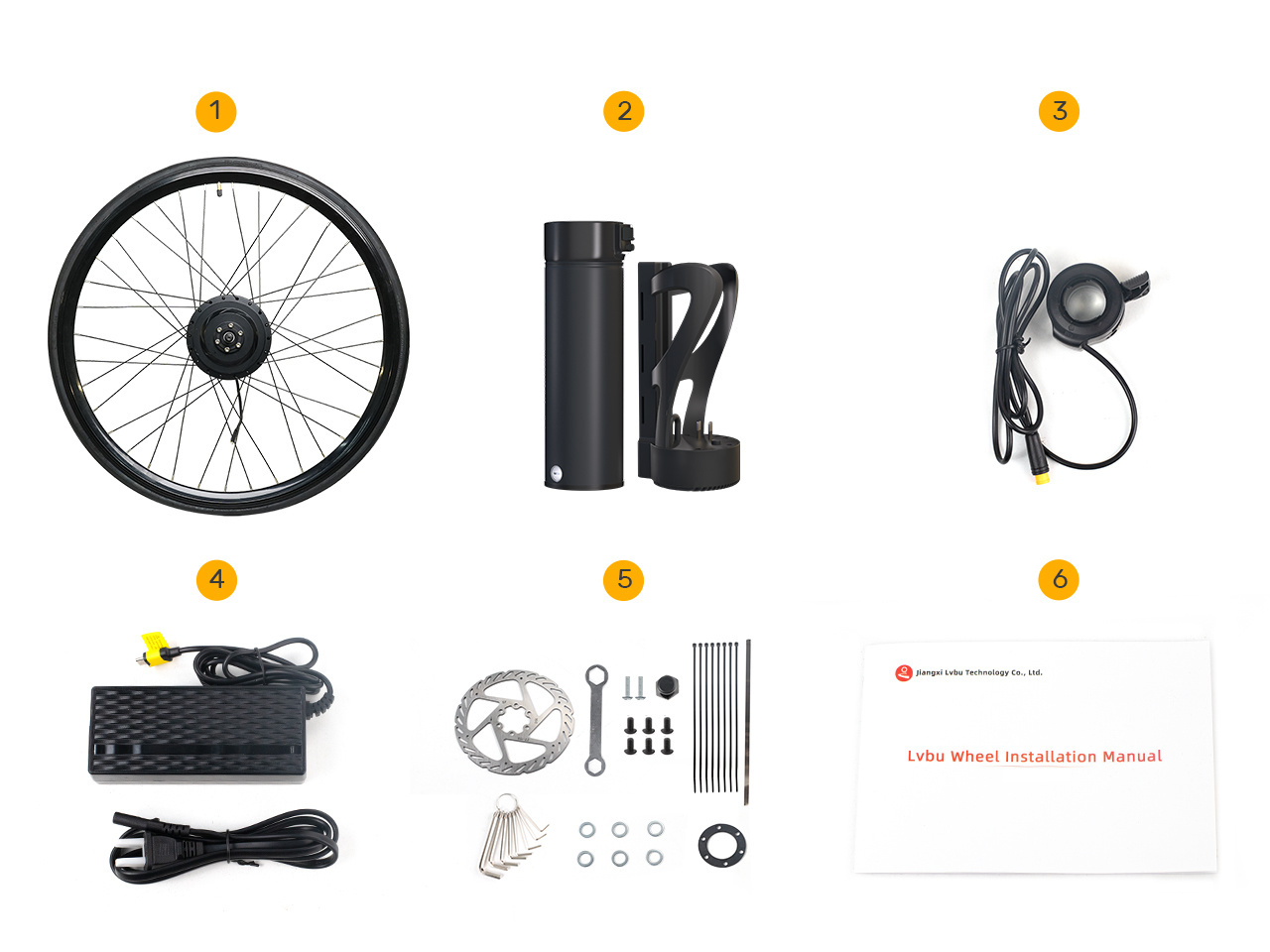 EU Warehouse 36 Volt Lvbu Electric Cycle Hub Motor Kit Low Price 350w 500w 36v 250w Fat Tire Ebike Conversion Kit with Battery