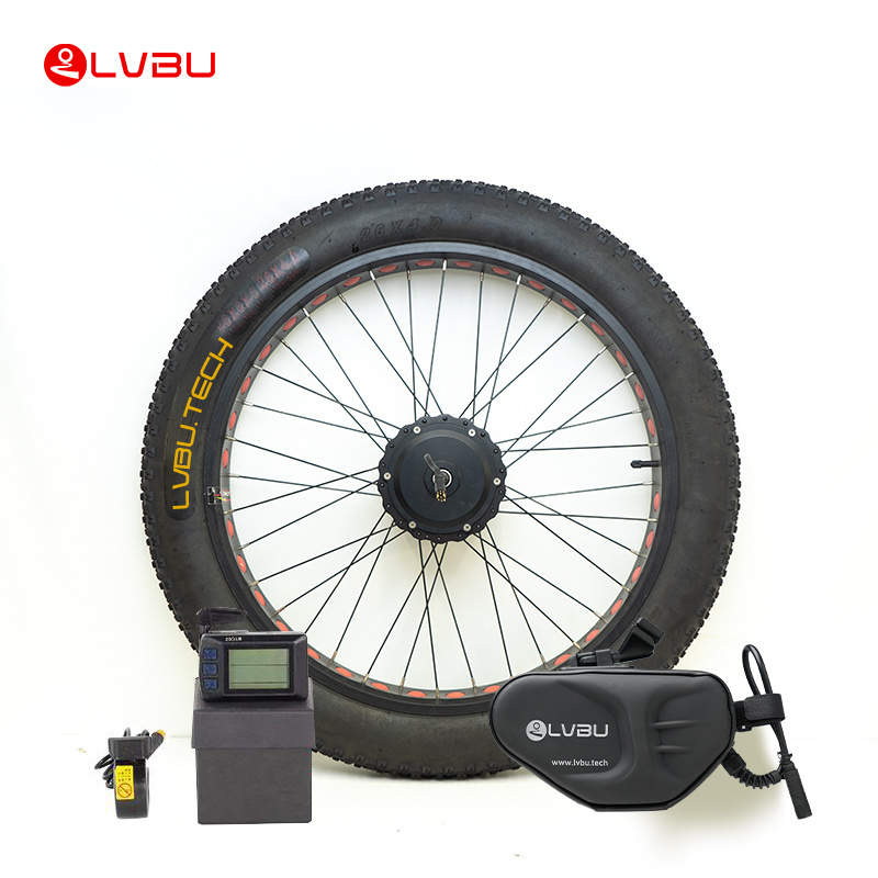 EU warehouse high powered 250 350 watt fat tire electric bike conversion wheel kit 16 20 26 27.5 inch X 4.0 for mountain bike