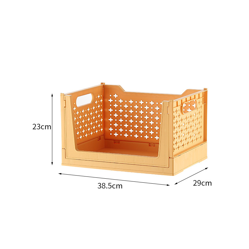 Hot Sale Mini Square Plastic Storage Box Modern Design Foldable Food Container Basket Crate Clothing Collapsible Storage Bins