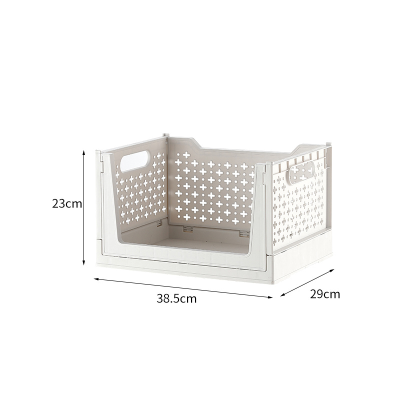 Hot Sale Mini Square Plastic Storage Box Modern Design Foldable Food Container Basket Crate Clothing Collapsible Storage Bins