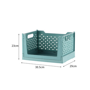 Hot Sale Mini Square Plastic Storage Box Modern Design Foldable Food Container Basket Crate Clothing Collapsible Storage Bins