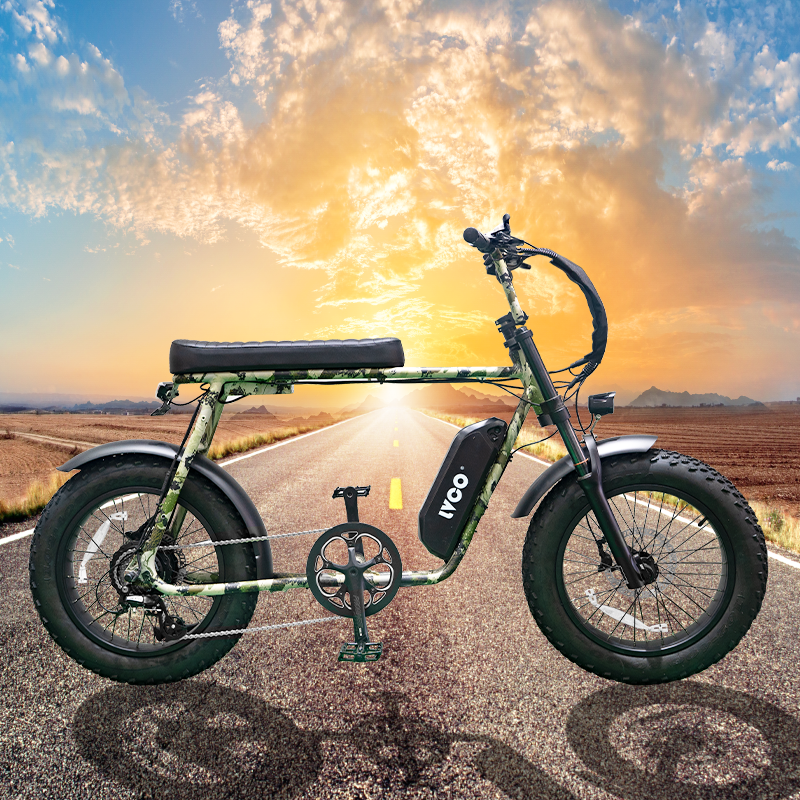 LVCO 20 inch electric bike ebike e-bicycle e-bike electric bike long range battery camo electric mountain bicycle for adults