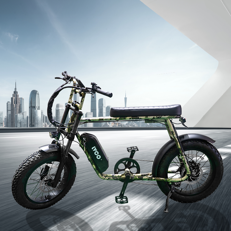 LVCO 20 inch electric bike ebike e-bicycle e-bike electric bike long range battery camo electric mountain bicycle for adults