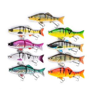 New style 6inch 47g  3 Segmented metal jointed fishing power bait fishing lures lifelike bass lures crankbait