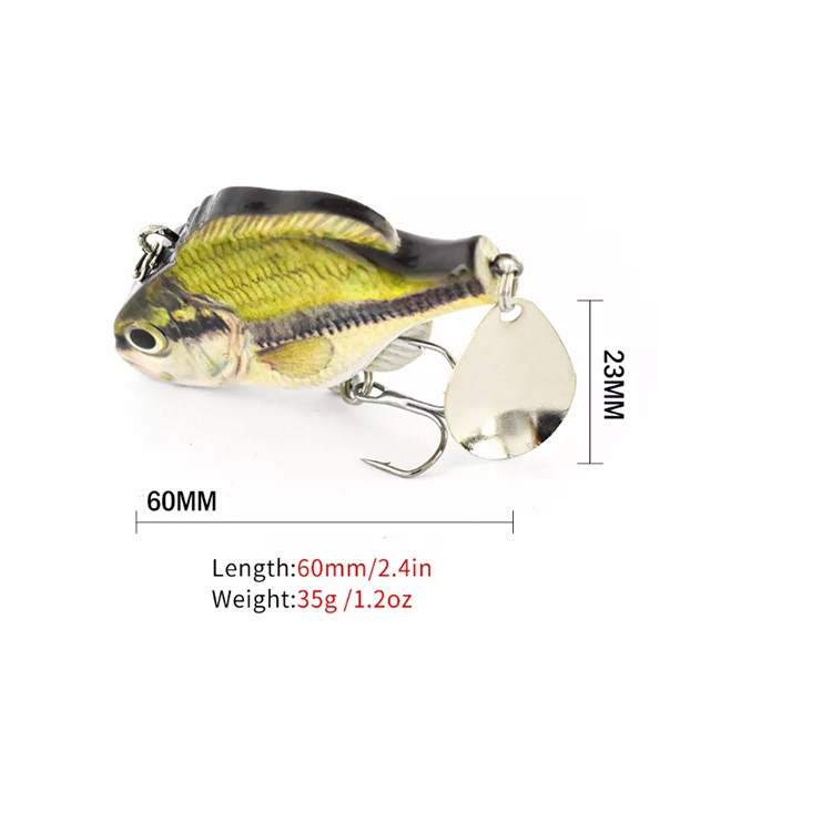 LVDE 60mm 35g VIB Fishing Lures Vibration Fishing Bait Crankbait Pesca Trout Fishing Lure