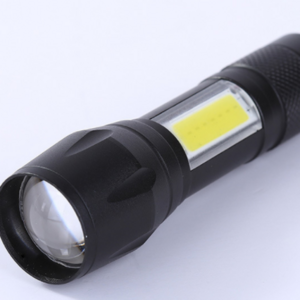 Usb Mini LED Flashlight with Adjustable Focus Light Torch Rechargeable zoom aluminum alloy For Emergency with pen holder