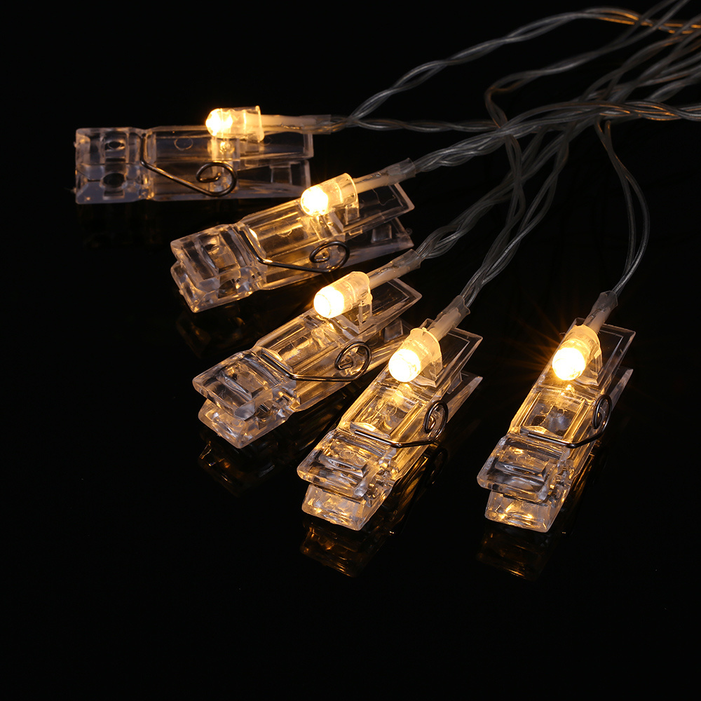 Photo Clip String Lights Clips Colourful Battery Powered LED String Light for Hanging Pictures