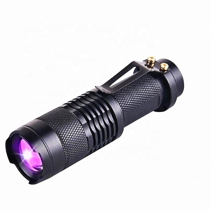 395nm UV LED Flashlight Check Money Lamp Violet Lamp 365nm Fluorescent Agent Detection Lamp Test  Violet Purple Flashlight